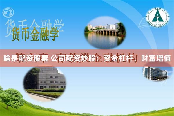 啥是配资股票 公司配资炒股：资金杠杆，财富增值
