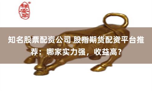 知名股票配资公司 股指期货配资平台推荐：哪家实力强，收益高？